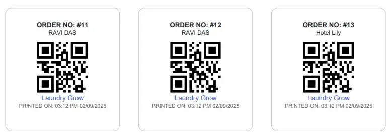 Print Labels with QR codes - Laundry Grow