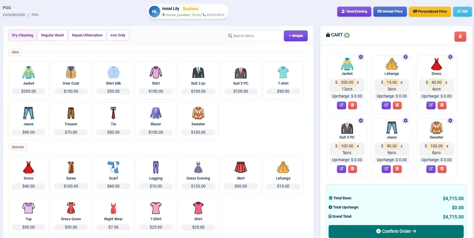 Point of Sale (POS) feature in Laundry Grow software